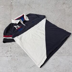 Mens vintage Y2K Nautica Numbered embroidered polo size XL